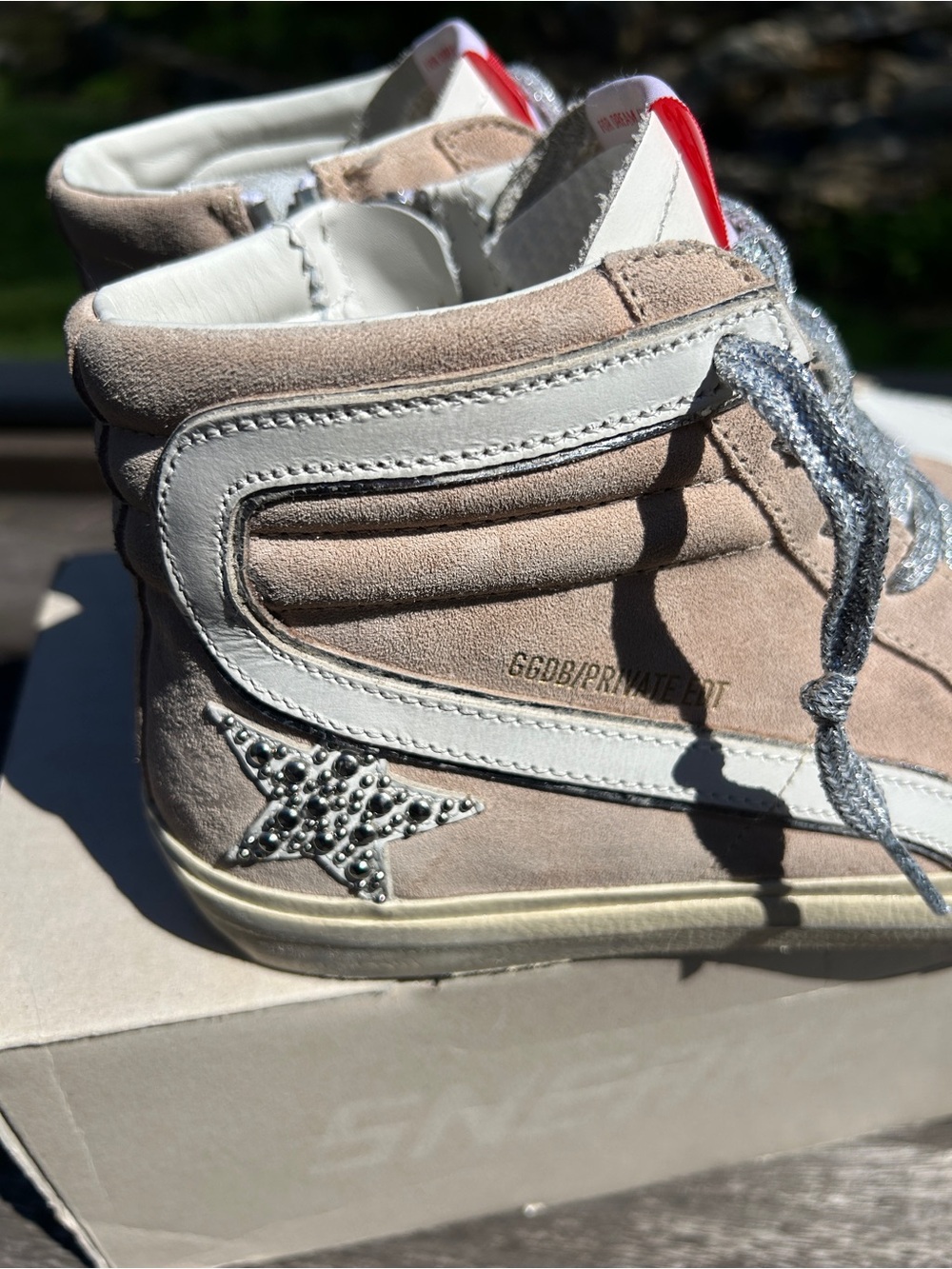 Neiman Marcus Golden Goose 9 Womens Slide Sneaker dusty pink New in box - Picture 9 of 11